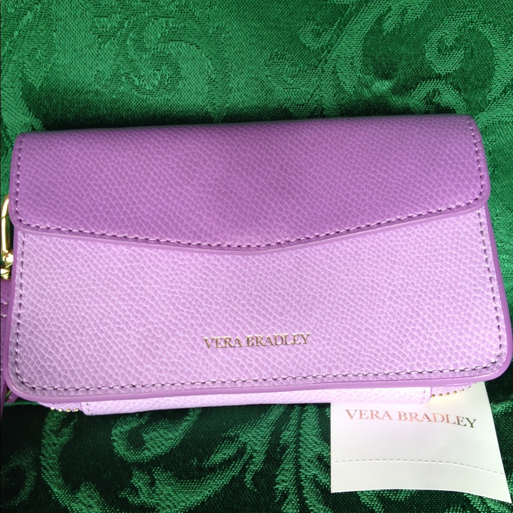VB Wristlet/Wallet, faux leather in Lilac color